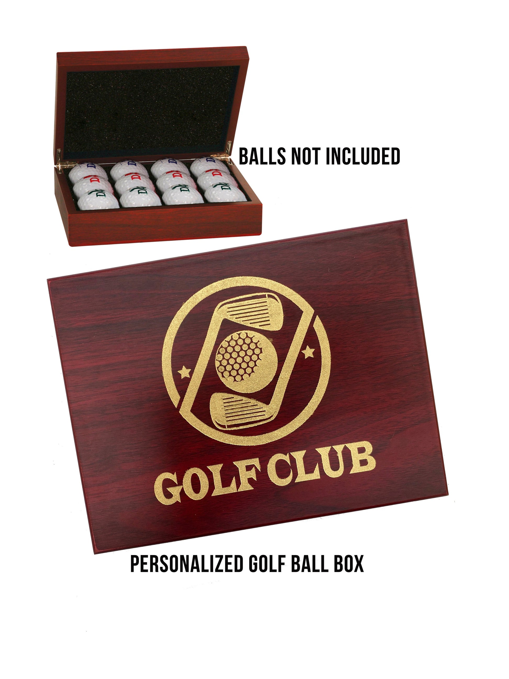 Personalized Golf Balls Box Golfer Gift for Birthday Wedding, Gift for Dad Husband Wife