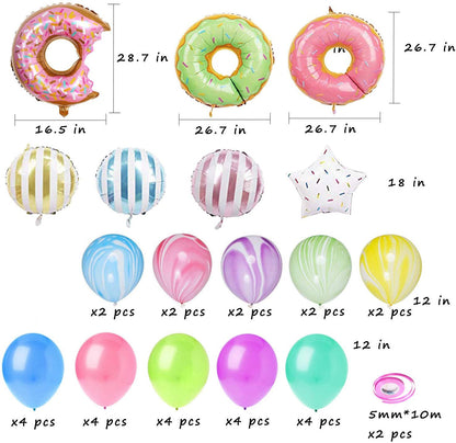 Donut Grow Up Party Balloons Set Donut Birthday Baby Shower Kit