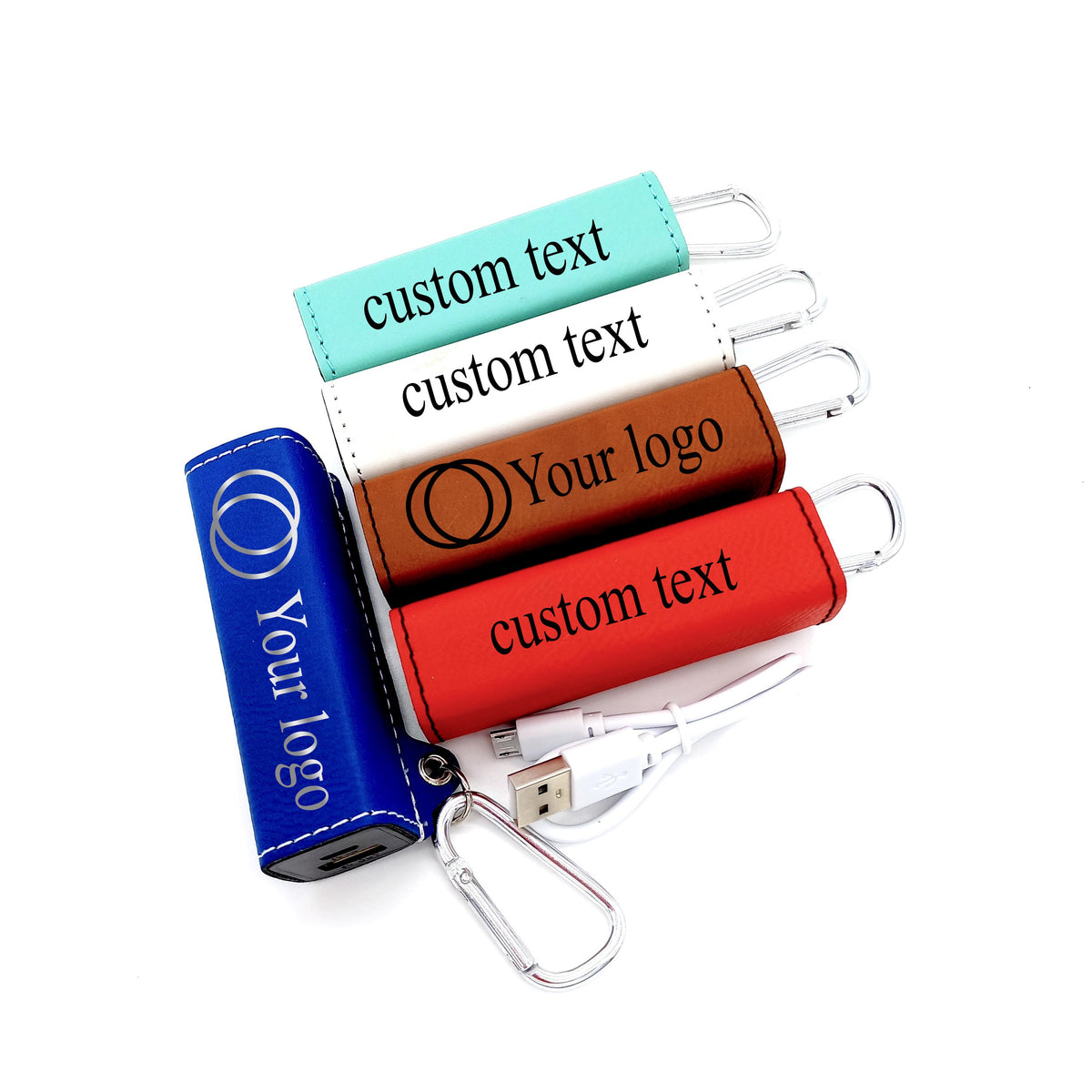 Personalized Faux Leather Power Bank
