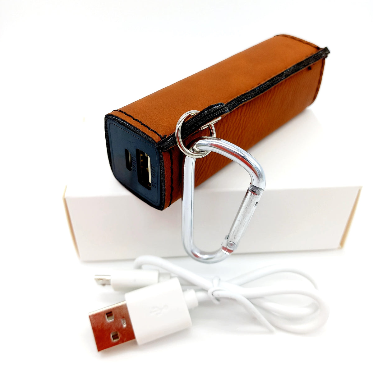 Personalized Faux Leather Power Bank