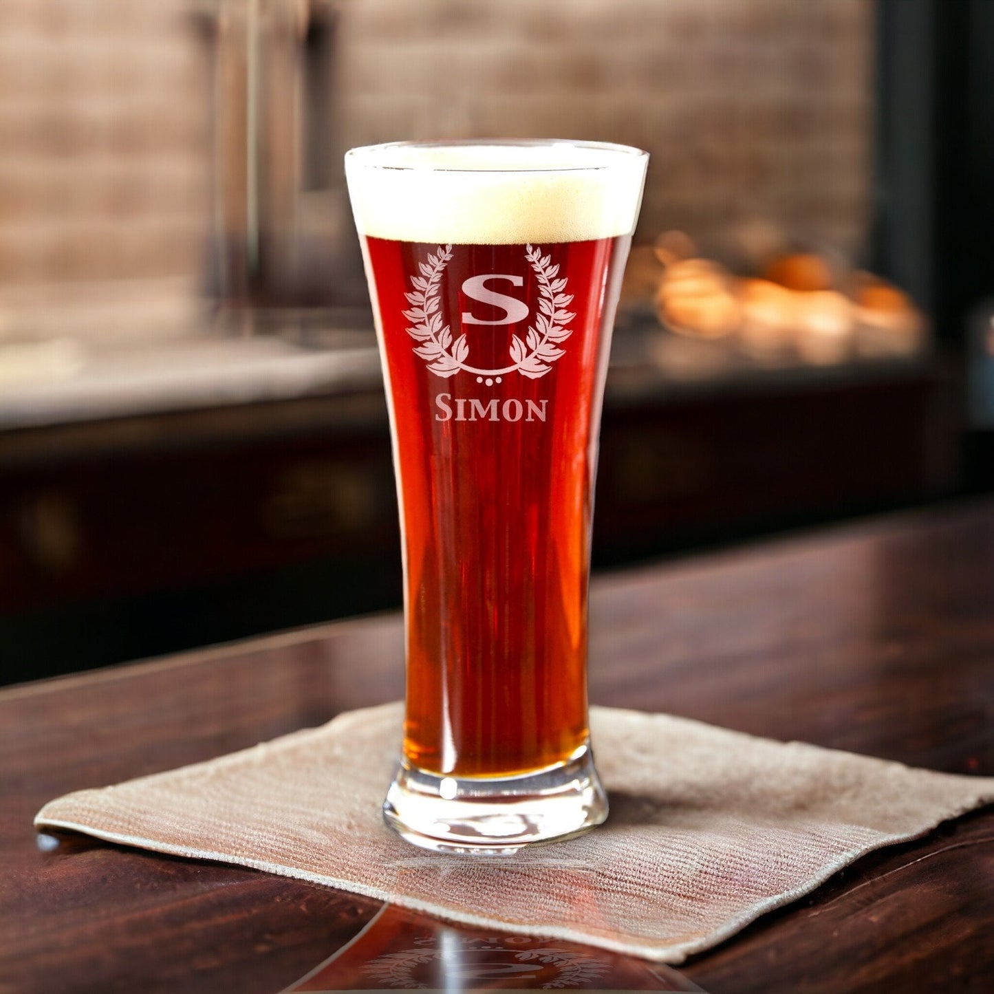 Custom Logo Pilsner Beer Glass, 12 oz | Corporate & Restaurant Drinkware