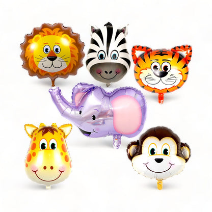 Giant Jungle Safari Balloons 6 pcs Baby Shower Birthday Party Balloon Decoration