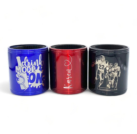Can Cooler Drink Holder Custom Name Text Design