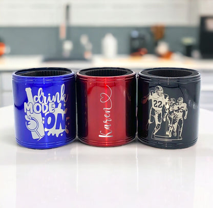Can Cooler Drink Holder Custom Name Text Design