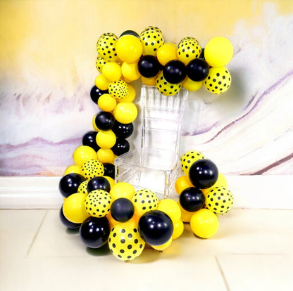 Bee Party Balloon Arch, Yellow Black Balloons Garland, Birthday Kit for Honey Bee Baby Shower Theme