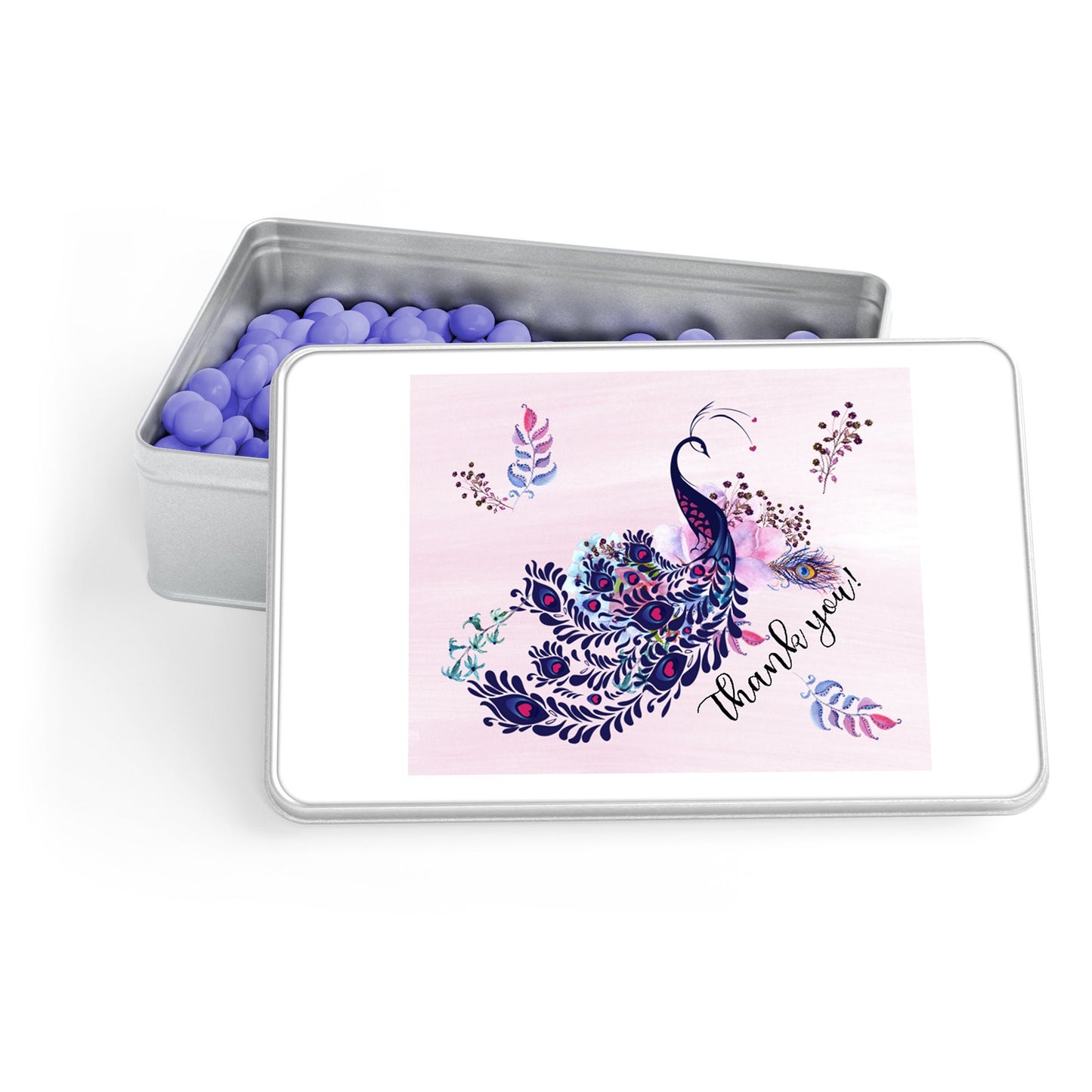 Peacock Wedding Favor Labels: Personalized Lip Balm Stickers