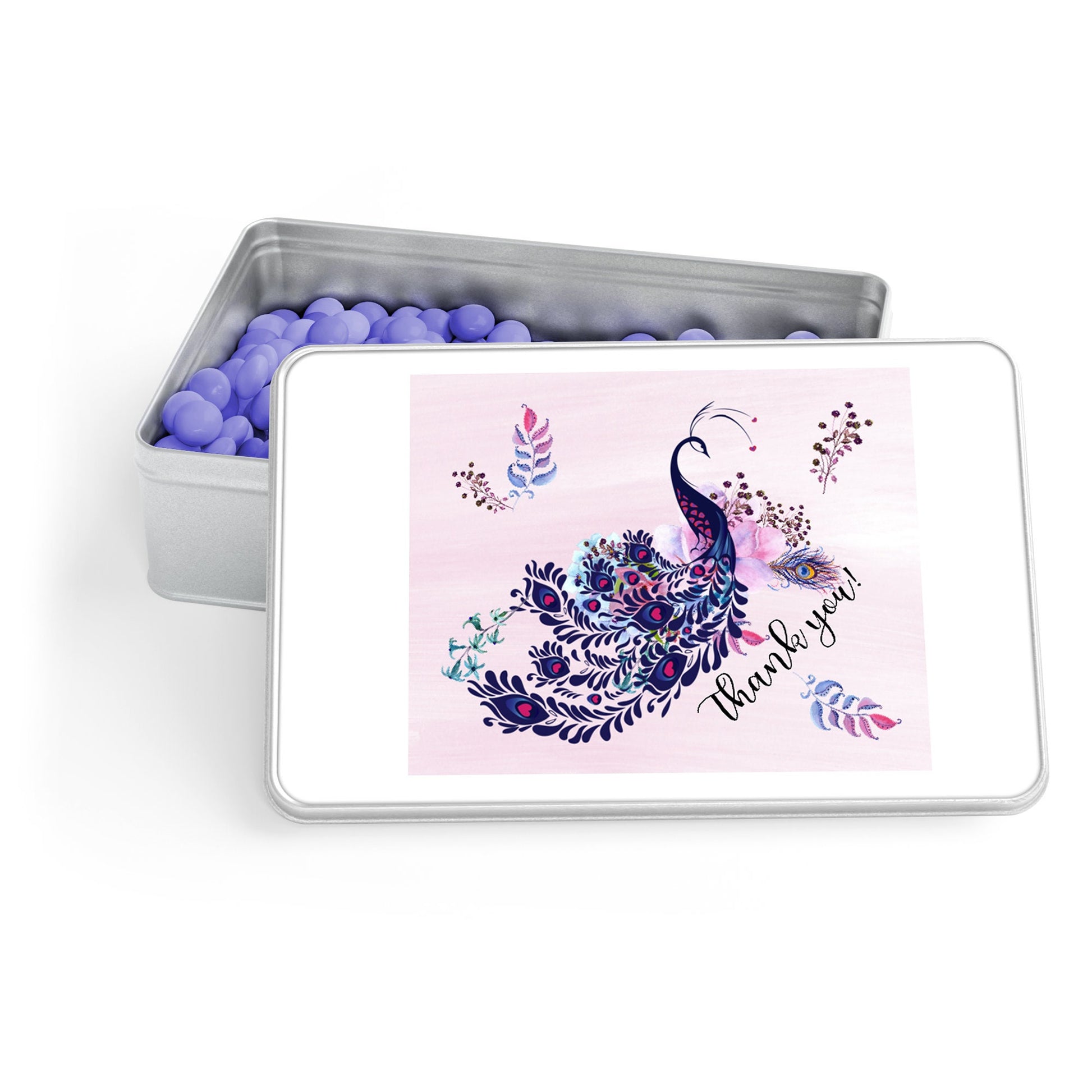 Peacock Wedding Favor Labels: Personalized Lip Balm Stickers