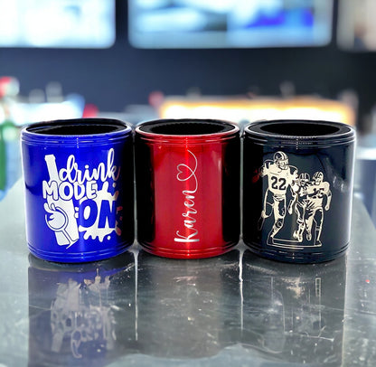 Can Cooler Drink Holder Custom Name Text Design