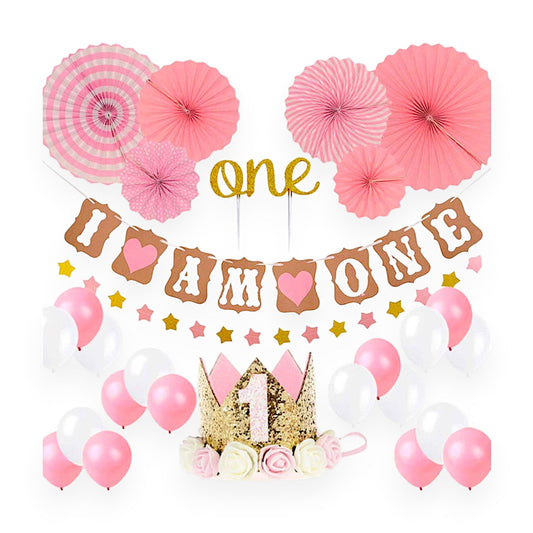 1st Birthday Princess Party Decoration Kit