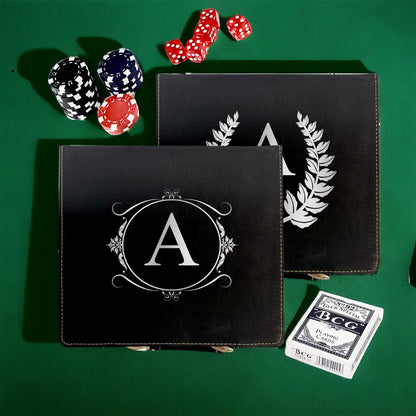 Engraved Custom Poker Set, Groomsmen Poker Set Gift, Gift for Man Husband Boyfriend, Monogram Name