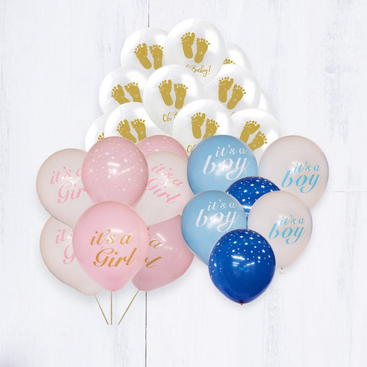 Oh Baby It's a Girl Boy Balloons Baby Shower Girl Boy Party Decoration Backdrop