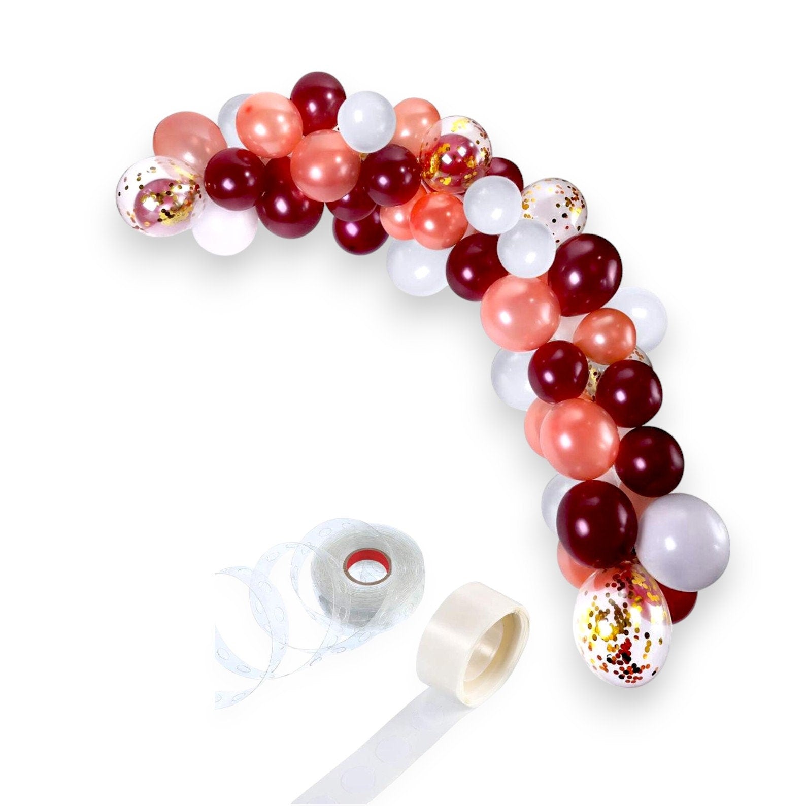 Burgundy Rose Gold Balloon Garland Kit Red Wine Balloons Wedding Birthday Decor