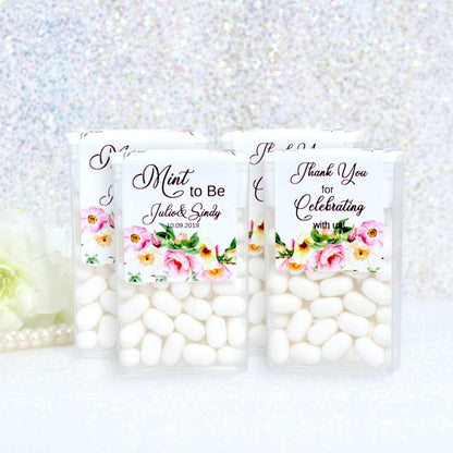 Tic Tac Labels Stickers, Bridal Shower Tic Tac Favor Labels, Mint to Be Labels, Bridal Shower Favors