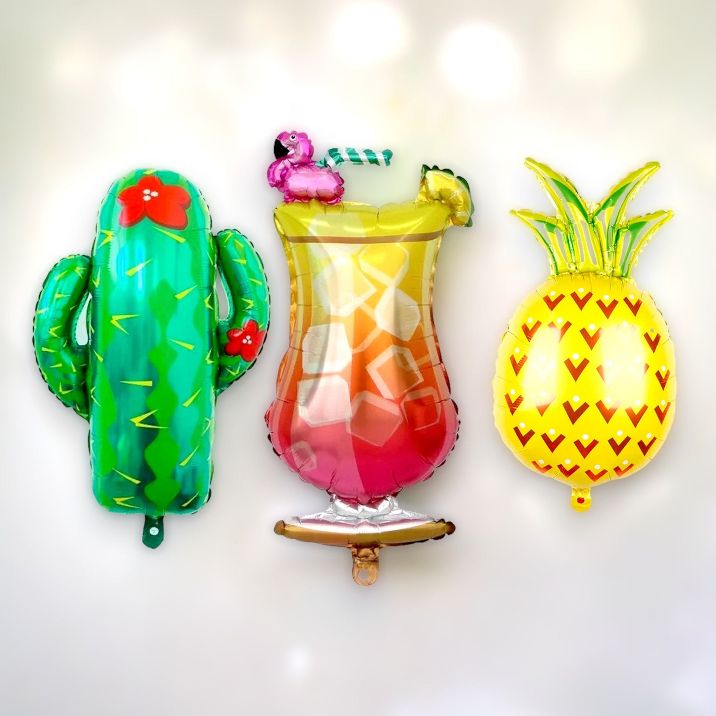 Flamingo Wine Glass Cactus Pineapple Balloon