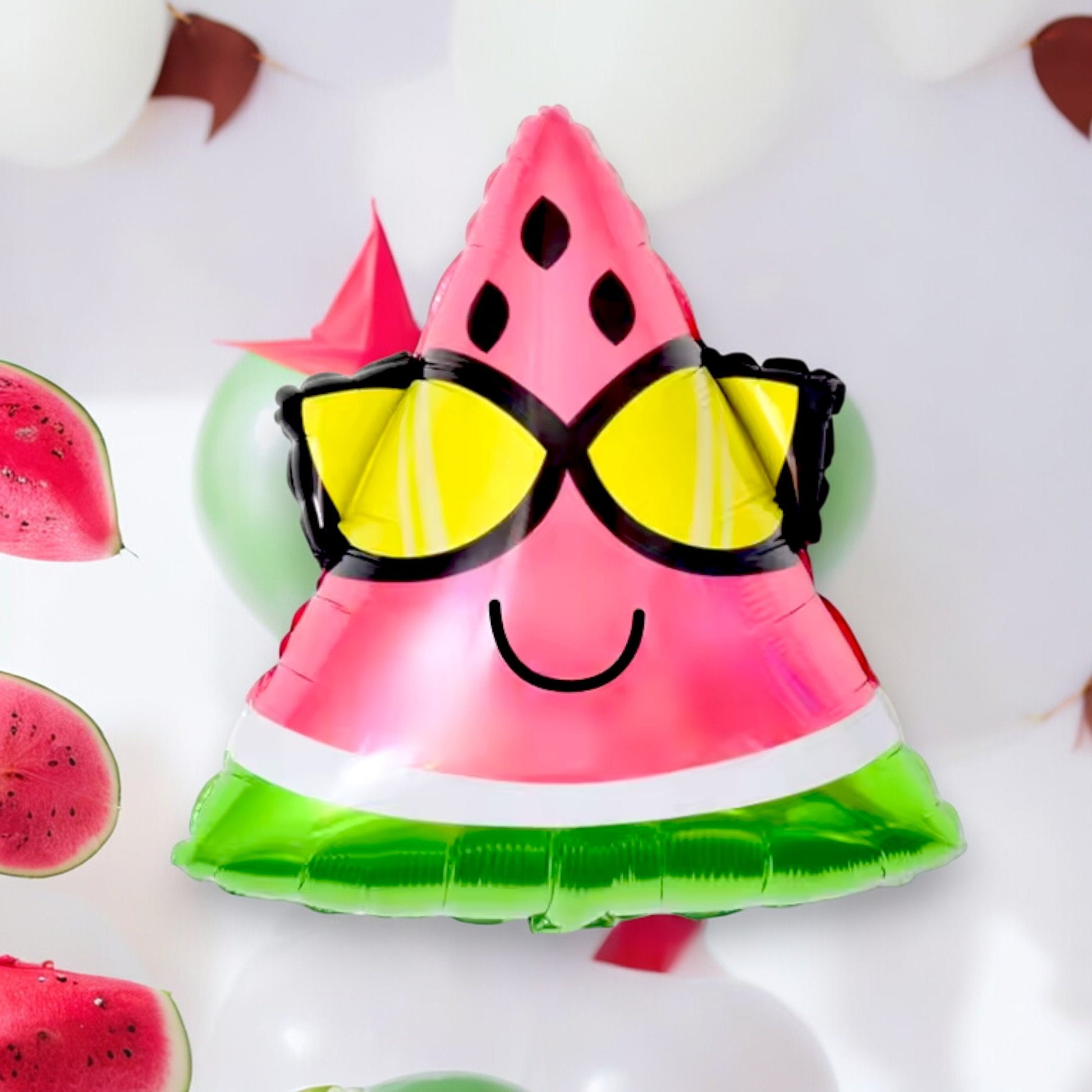 Watermelon Balloon Summer Party Fruit Birthday Baby Shower Decoration, Watermelon with Glasses