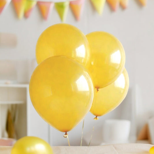 10" 100 Yellow Balloons Wedding Fiesta Birthday Baby Shower Party Decoration