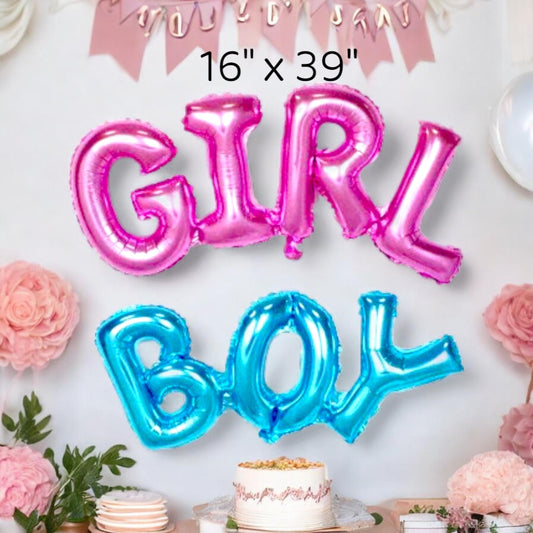 Gender Neutral Baby Shower Balloons Boy Girl Foil Mylar Balloons, Unisex Baby Shower Party Decoration