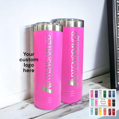 A green laser engraved tumbler with a personalized design, highlighting its durable finish.