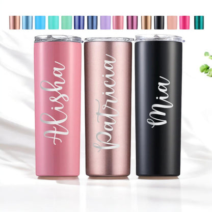 Custom Tumblers with Names, 20 oz | Bridesmaid & Employee Gifts