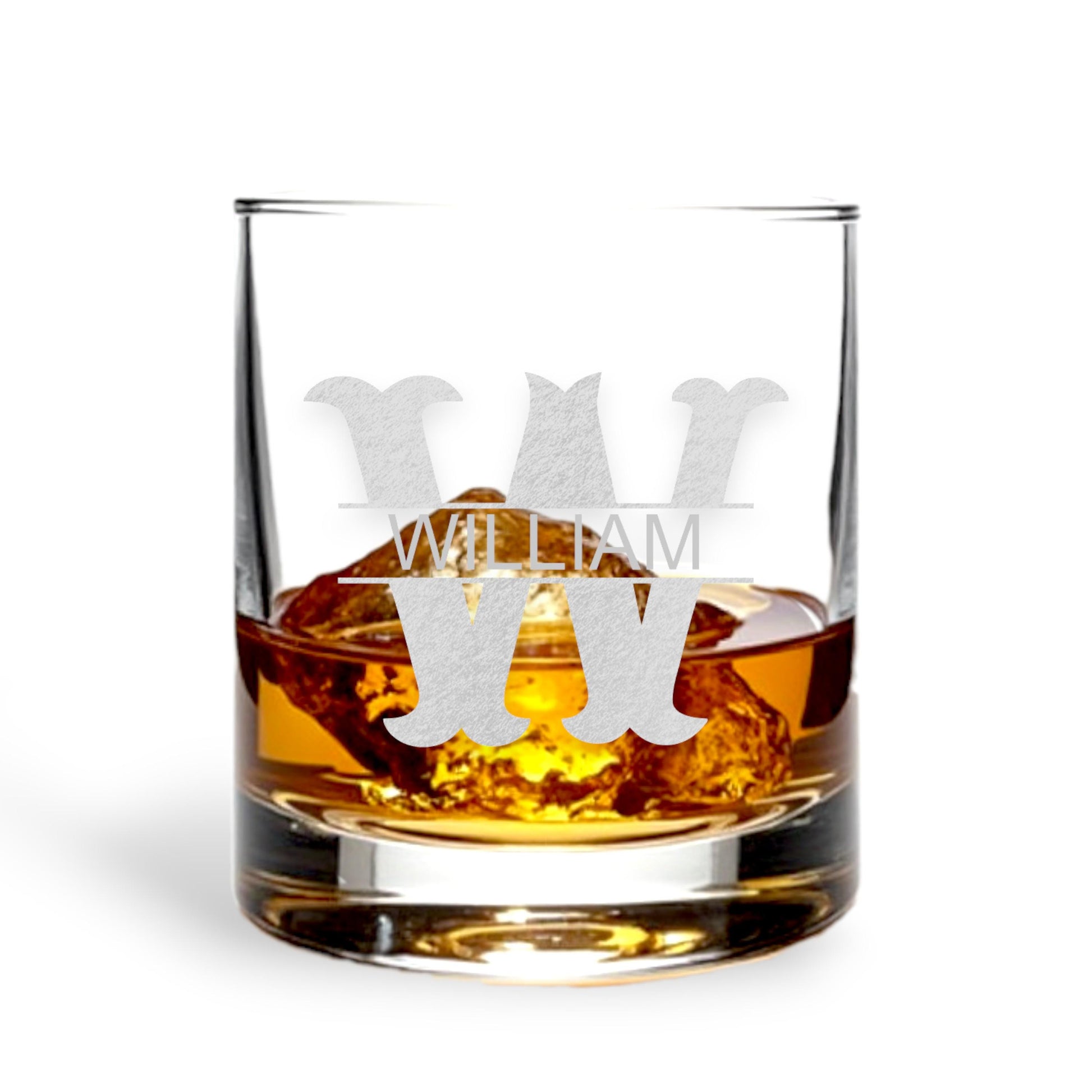 10.5 oz Rock Whiskey Glass Laser Engraved Gift for Him