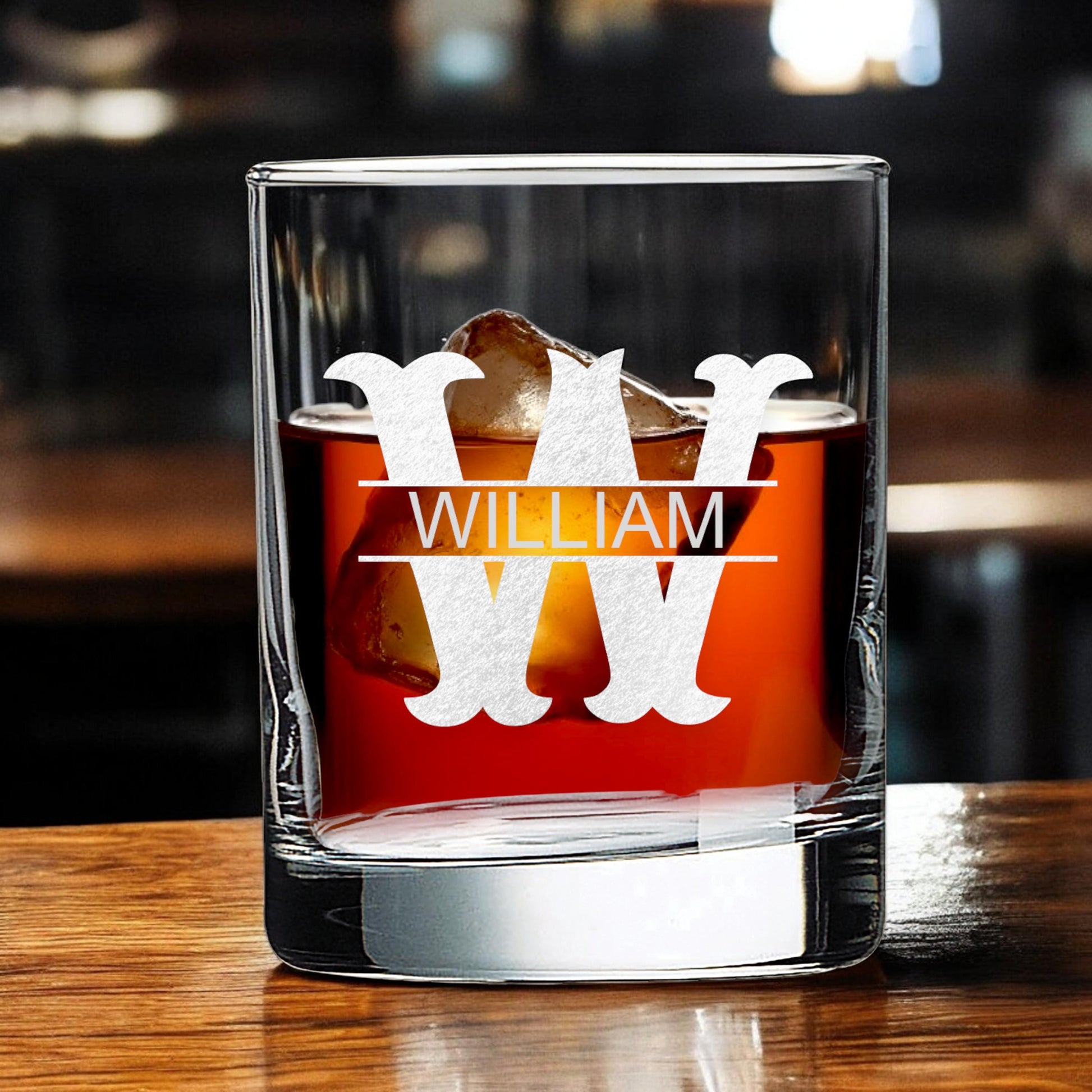 10.5 oz Rock Whiskey Glass Laser Engraved Gift for Him