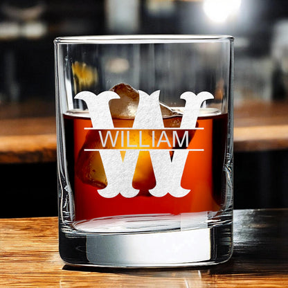 10.5 oz Rock Whiskey Glass Laser Engraved Gift for Him