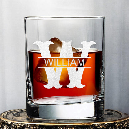 10.5 oz Rock Whiskey Glass Laser Engraved Gift for Him