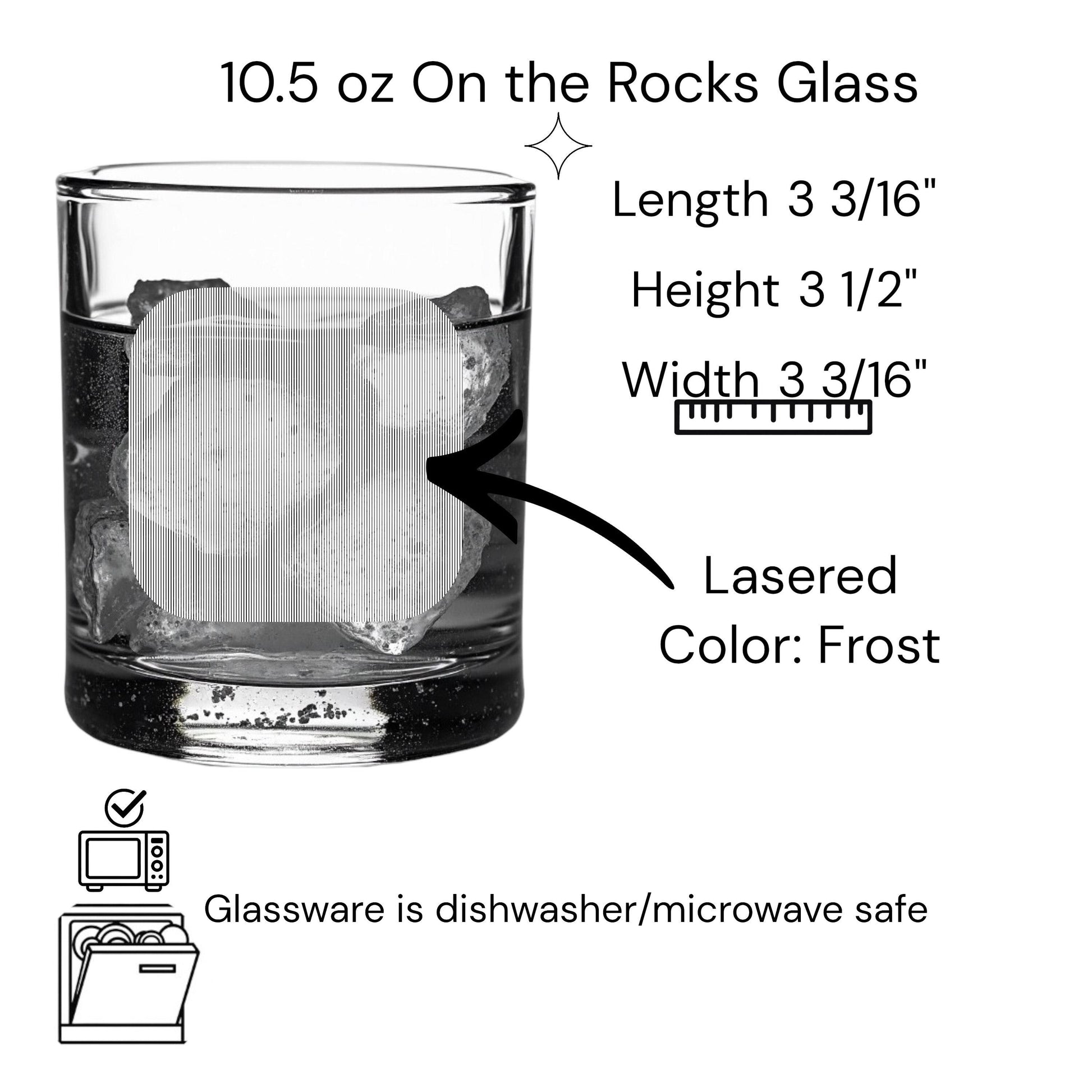 Laser Engraved Rooster Whiskey Glass - 10.5 oz Premium Glass for Whiskey Lovers