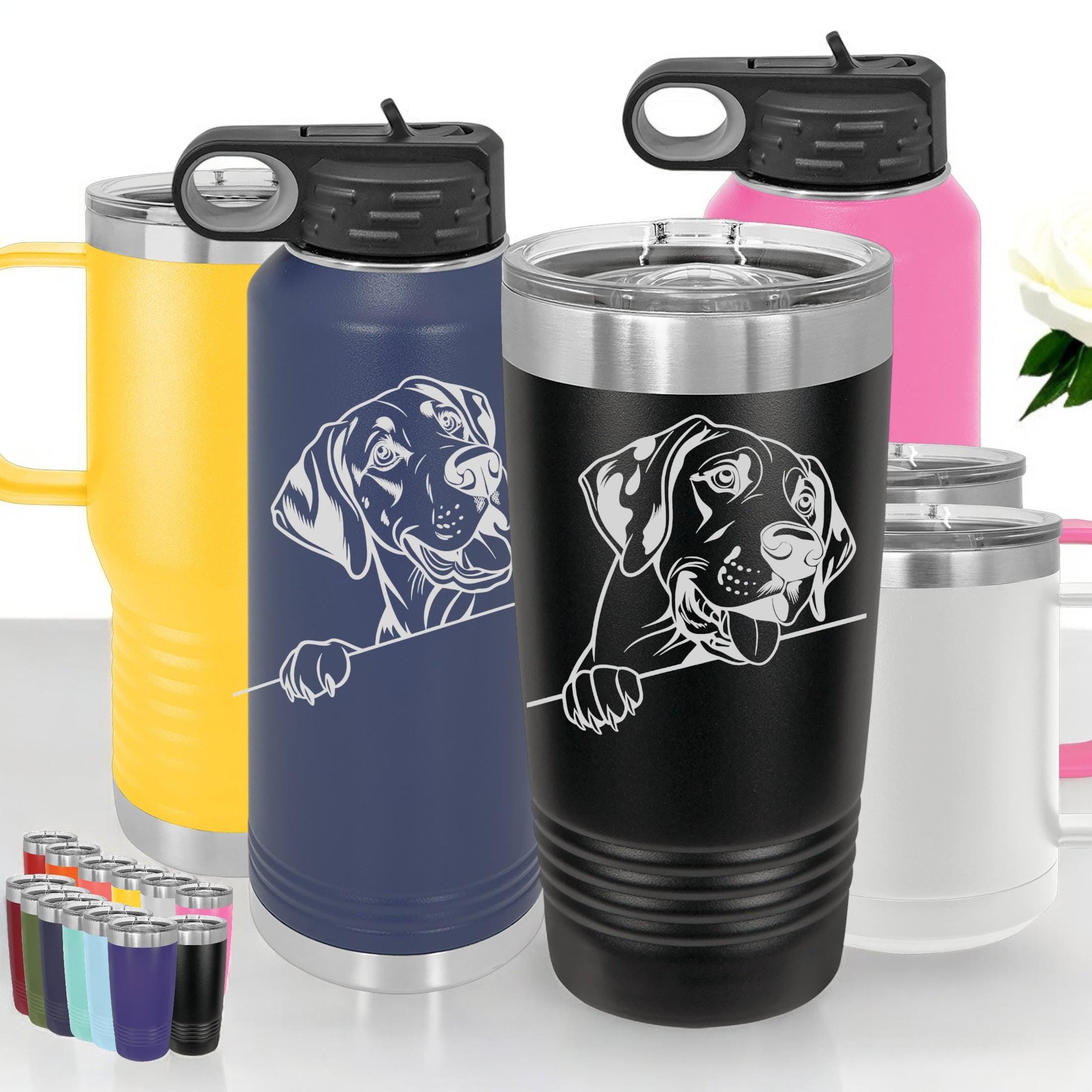 Custom Vizsla dog insulated tumbler gift