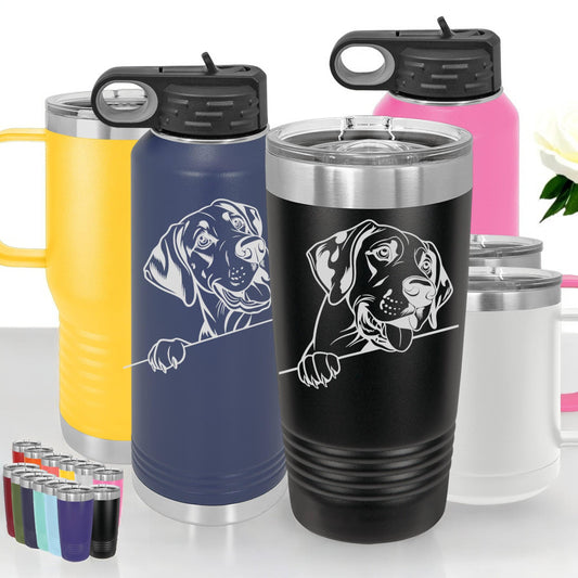 Custom Vizsla dog insulated tumbler gift