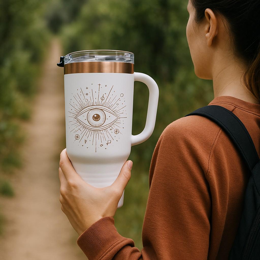Personalized Ophthalmologist Tumbler Rose Gold Laser Engraved 40 Oz