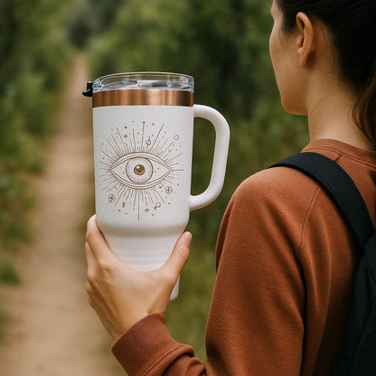 Personalized Ophthalmologist Tumbler Rose Gold Laser Engraved 40 Oz