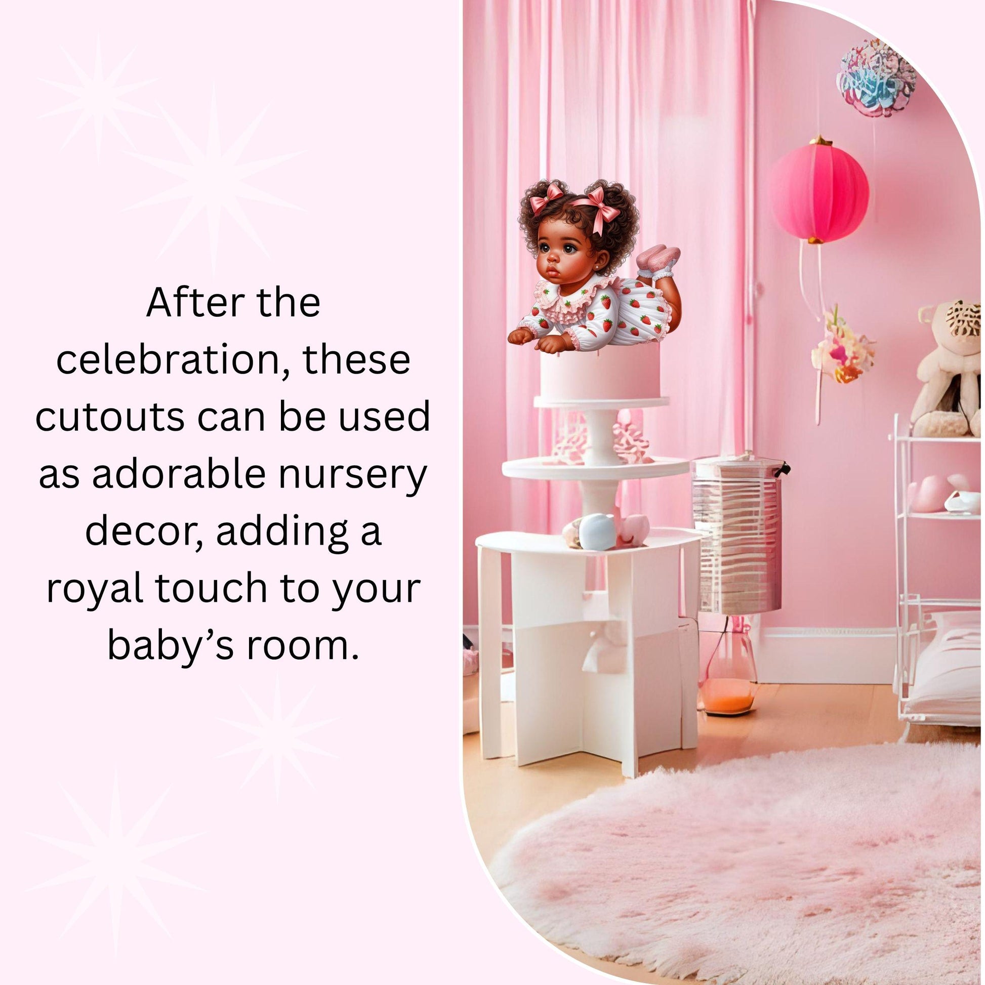 Strawberry Baby Girl Cutouts Berry 1st Birthday Party Centerpieces