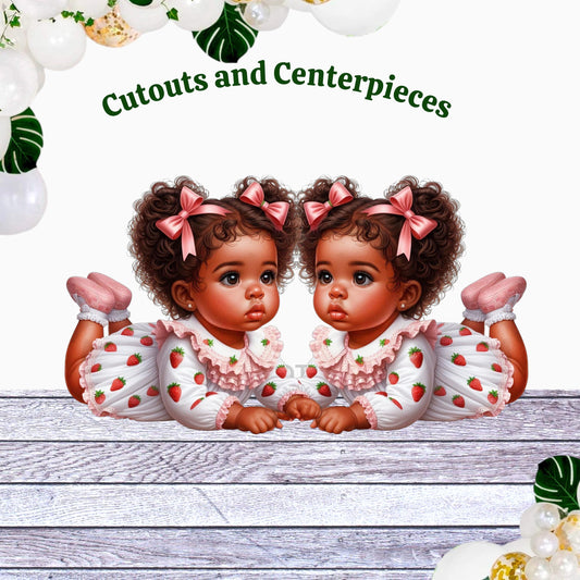 Strawberry Baby Girl Cutouts Berry 1st Birthday Party Centerpieces