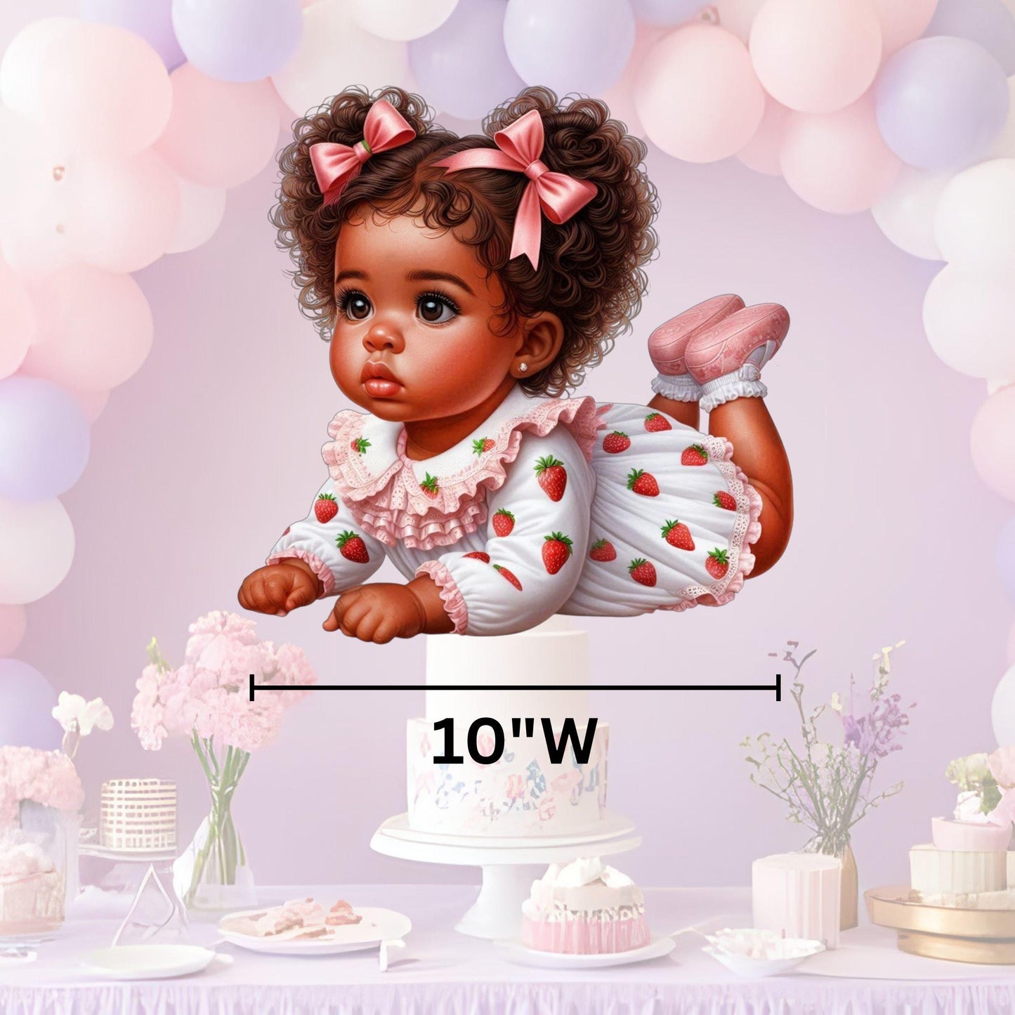 Strawberry Baby Girl Cutouts Berry 1st Birthday Party Centerpieces