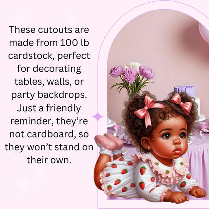 Strawberry Baby Girl Cutouts Berry 1st Birthday Party Centerpieces