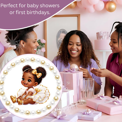 Ballerina Centerpieces Cutouts African American Baby Girl: Baby Shower 1st Birthday Decoration