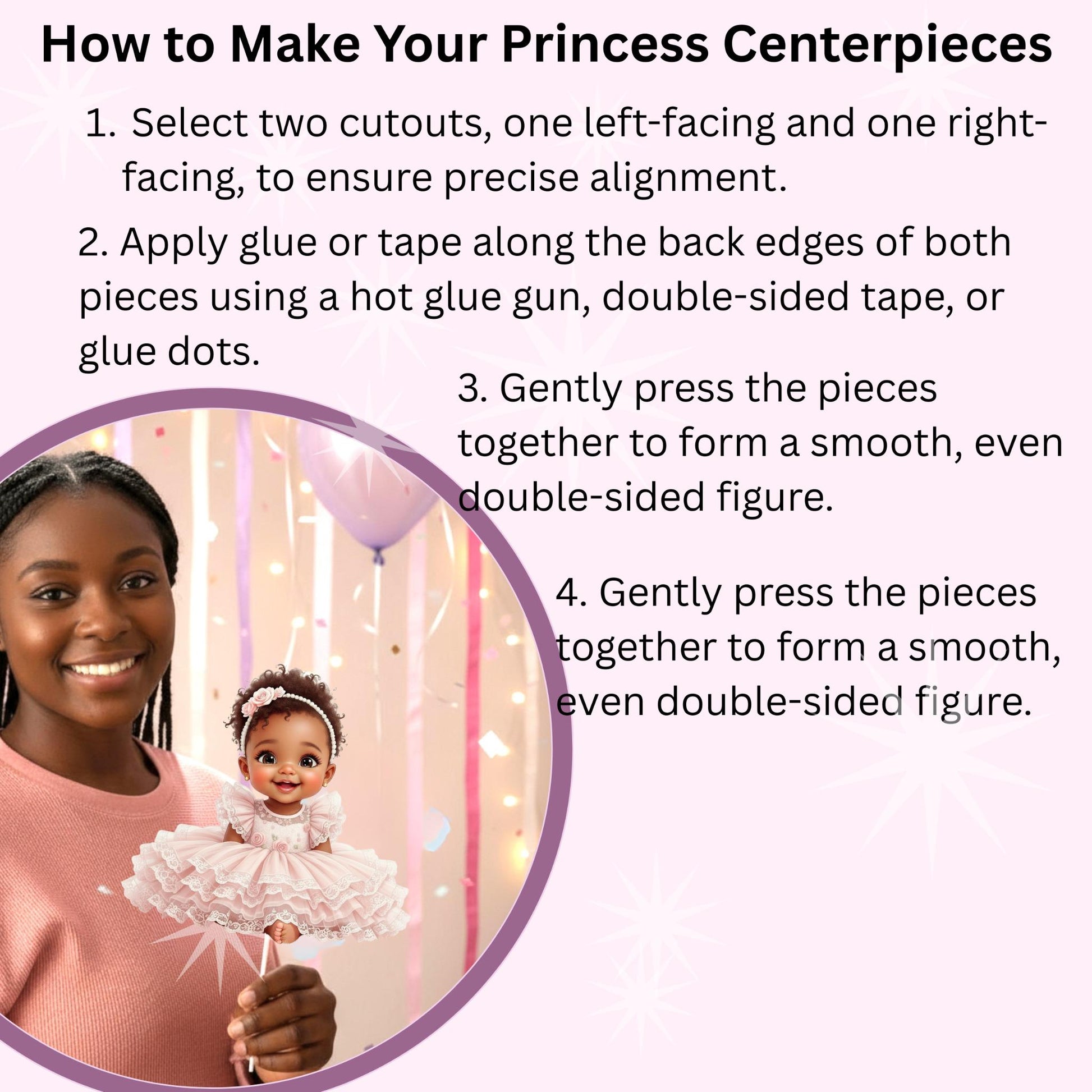 Pink Centerpieces Cutouts African American Baby Girl: Blush Tutu Dress Baby Shower 1st Birthday Table Decorations