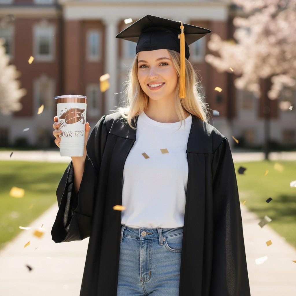 Personalized Graduation Tumbler, Class of 2026 Grad Gift, Laser Engraved Cup, Custom Name
