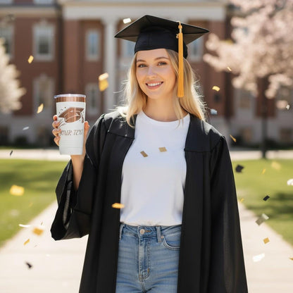 Personalized Graduation Tumbler, Class of 2026 Grad Gift, Laser Engraved Cup, Custom Name