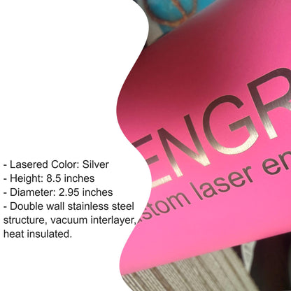 Custom Laser Engraved Stainless Steel Tumbler, Personalized 22 Oz