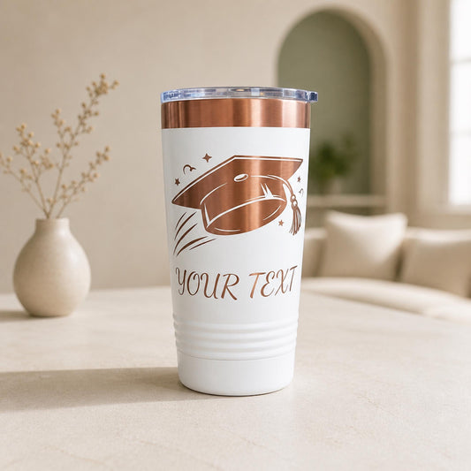 Personalized Graduation Tumbler – Class of 2026 Laser Engraved Cup