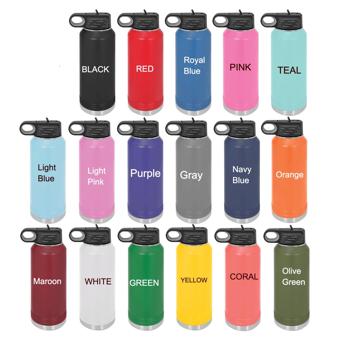 Custom football senior night water bottle in a custom color option, perfect high school sports gift.