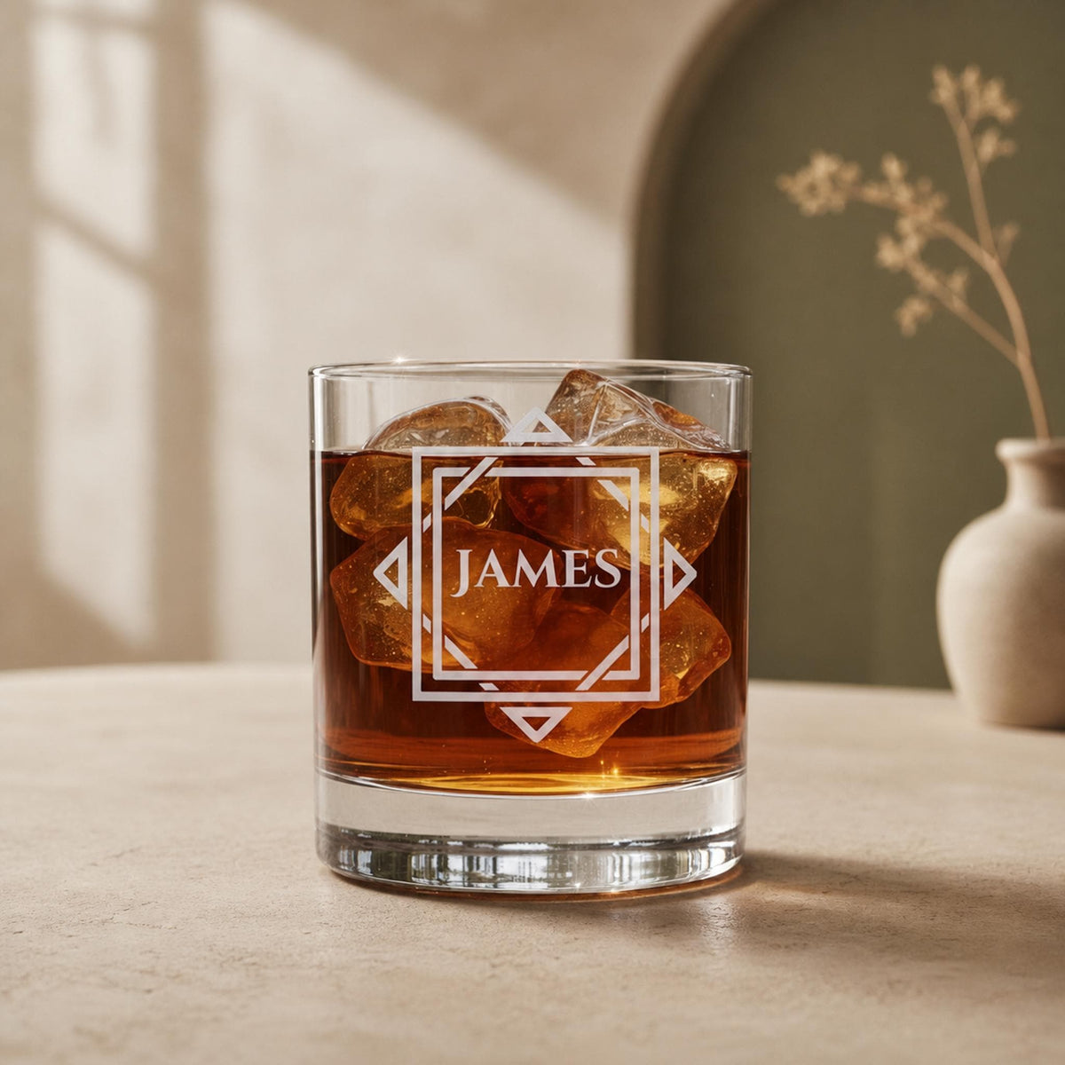 10.5 oz Custom Name Personalized Whiskey Glass - Engraved Bourbon Scotch Glass – Gift Him, Groomsmen, Father’s Day, Birthday, Anniversary