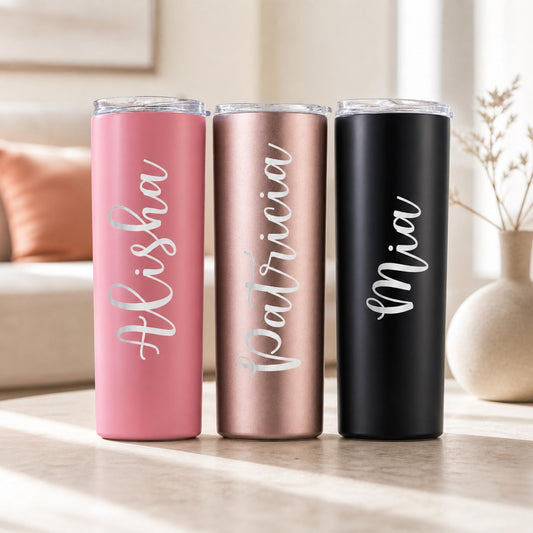 Custom Tumblers with Names, 20 oz | Bridesmaid & Employee Gifts