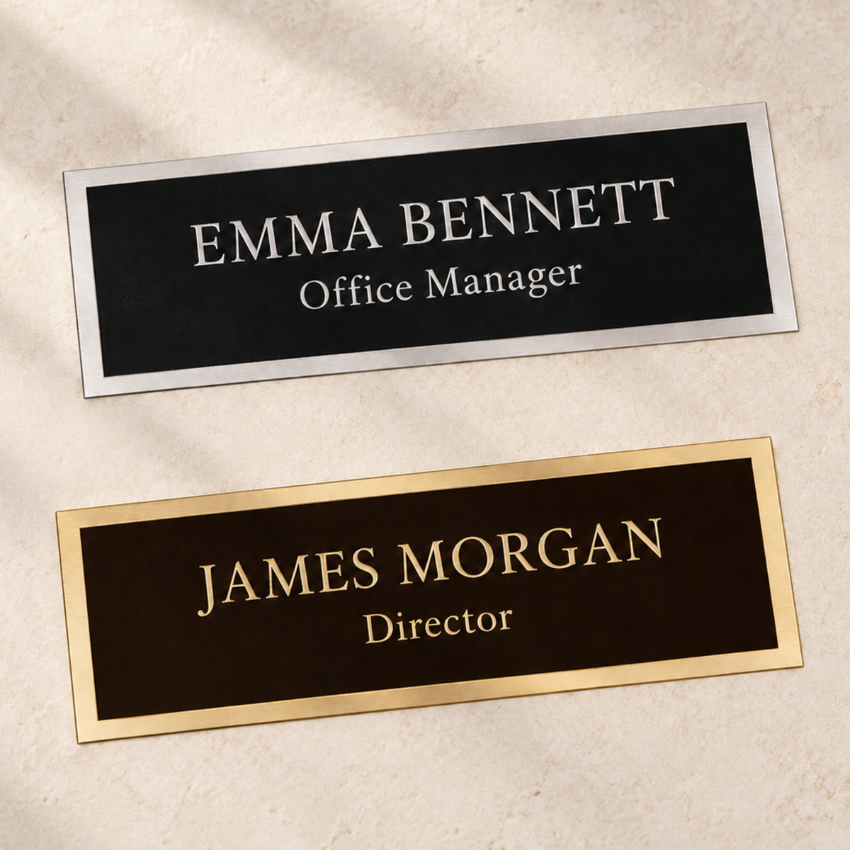 laser engraved custom plate name