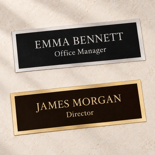 laser engraved custom plate name
