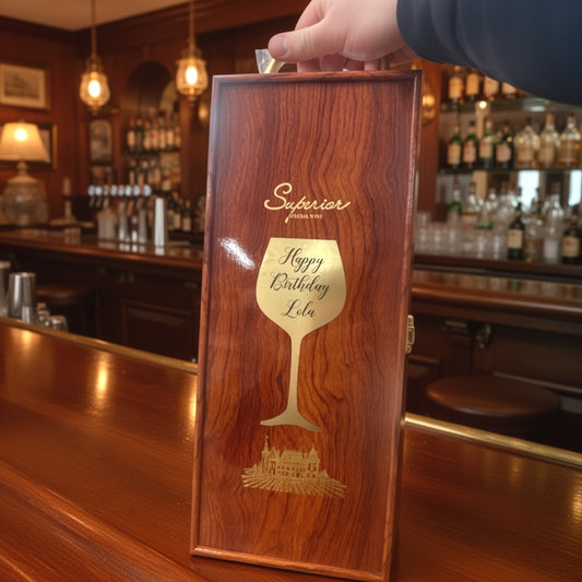 Personalized Wine Box with Tools, Birthday Wedding Gift