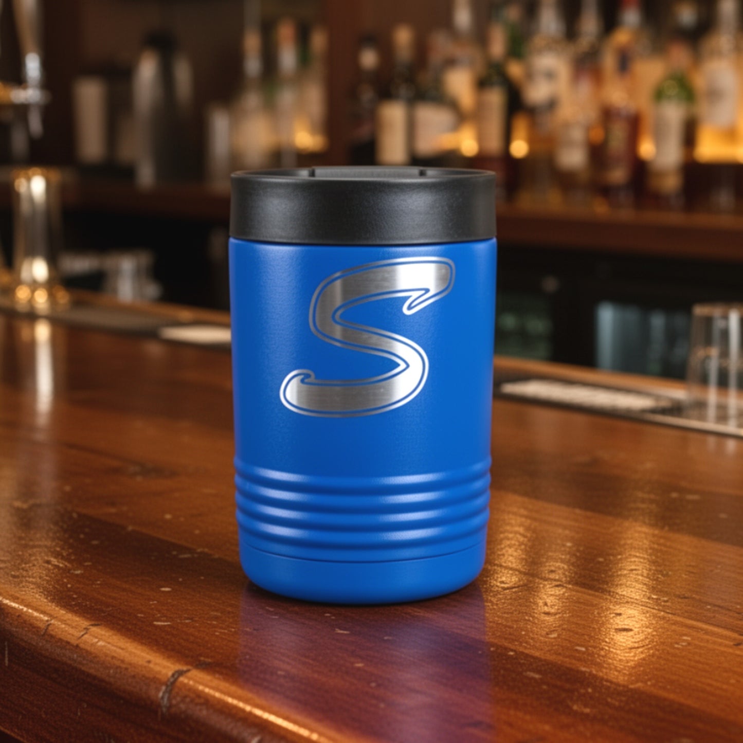 Personalized Can Cooler Engraved Stainless Steel Monogram Beverage Holder