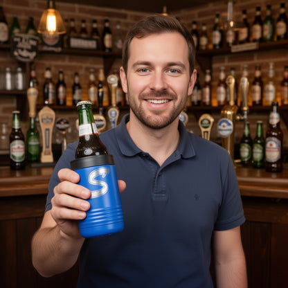 Personalized Can Cooler Engraved Stainless Steel Monogram Beverage Holder